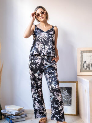 Bloom 3 Negro ( Pantalón + Tirantes)