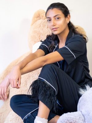 Noir Glam  Cotton ( plumas desmontables)